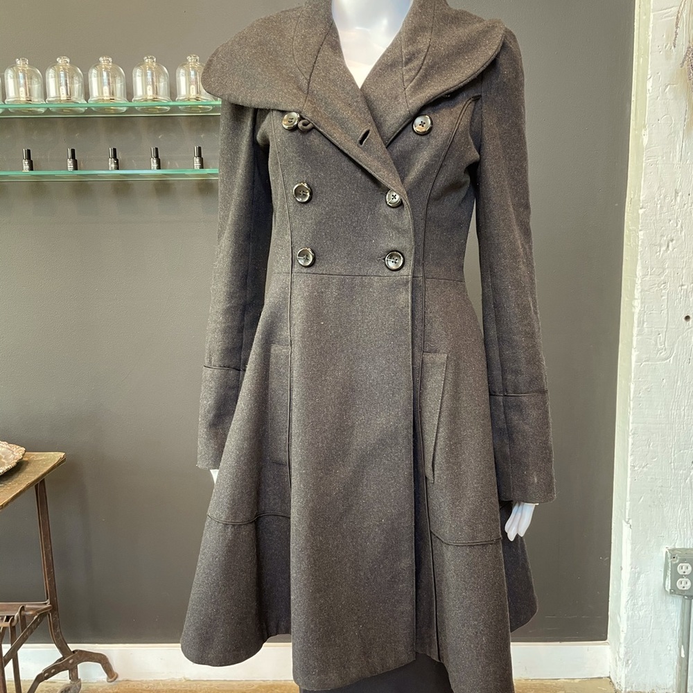 Wool fit and flare coat - beautiful silhouette